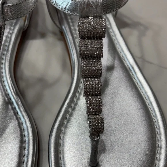 ANTONIO MELANI Metallic Silver Sandals - Picture 3 of 11